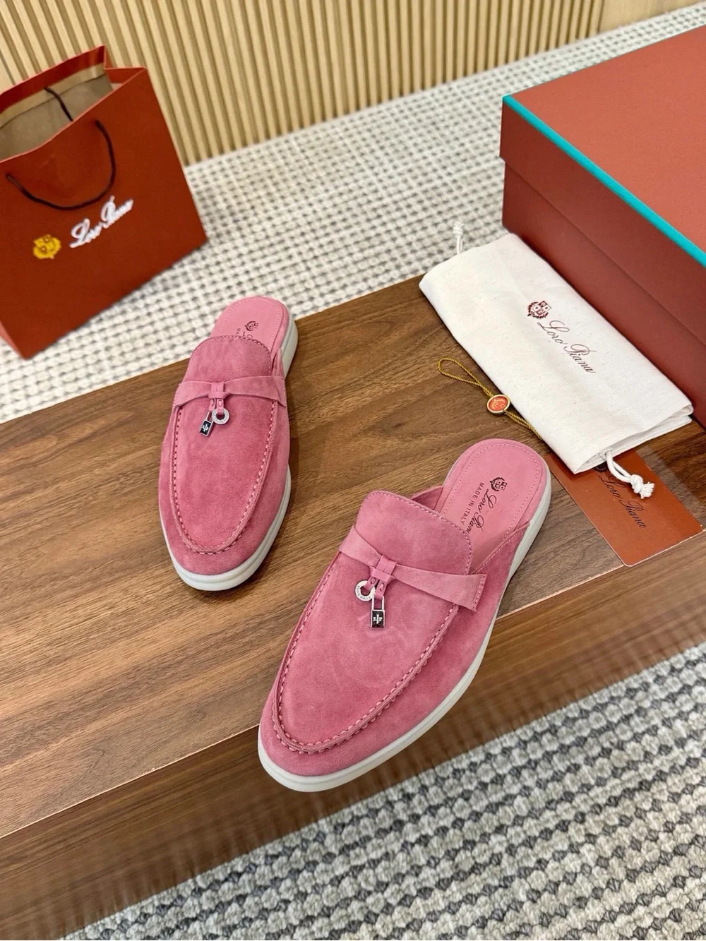 Pink Suede Women’s Slip-On Loafers